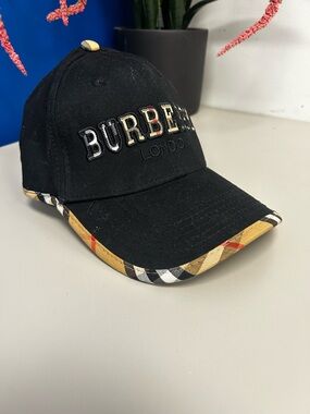 Burberry London Logo Gabardine Baseball Cap